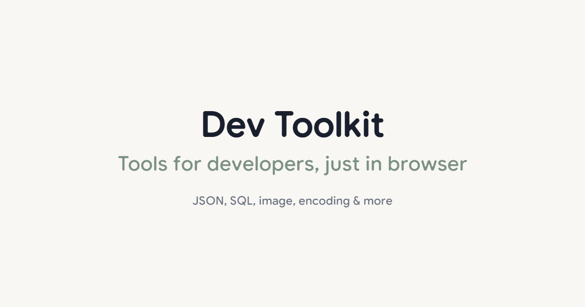Dev Toolkit